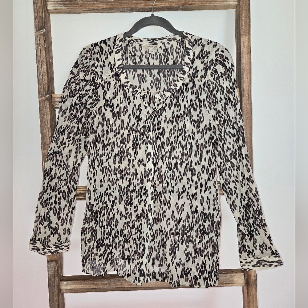 Lucky Brand Leopard Print Blouse
